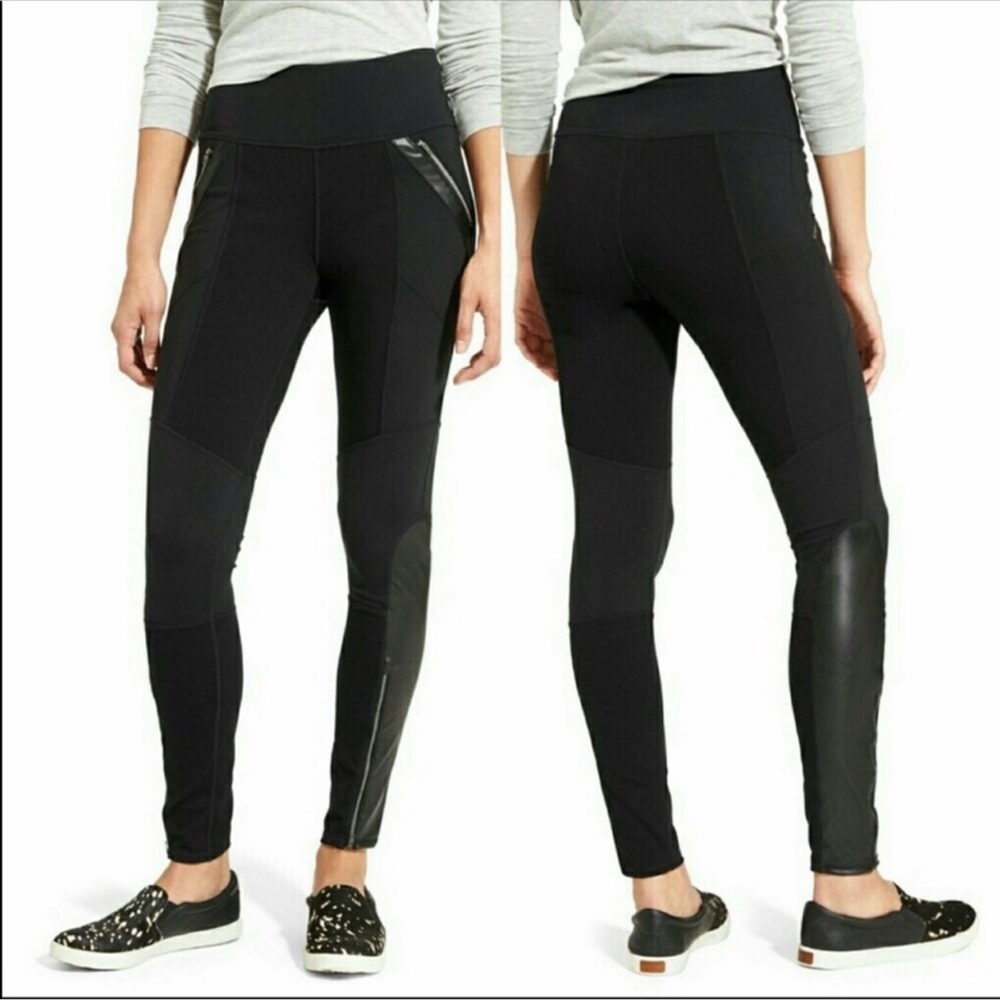 Athleta Luxe Ponte Moto Leggings Size Small